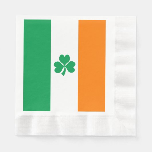 De vlag van Ierland Shamrock Servetten (Voorkant)