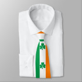 De vlag van Ierland Shamrock Stropdas (Gebonden)