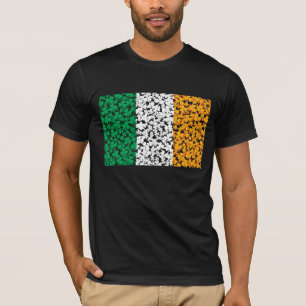De vlag van Ierland Shamrocks T-shirt