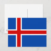 De vlag van IJsland Briefkaart (Voorkant / Achterkant)