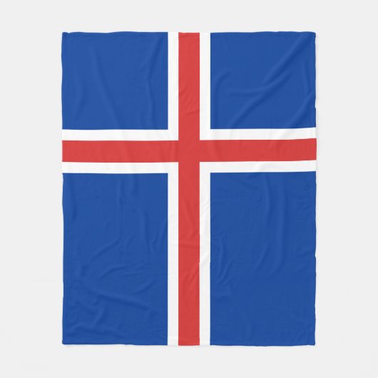 De Vlag van IJsland Fleece Deken (Voorkant)