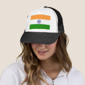 De vlag van India. Bharat Ganrajya Trucker Pet (In situ)