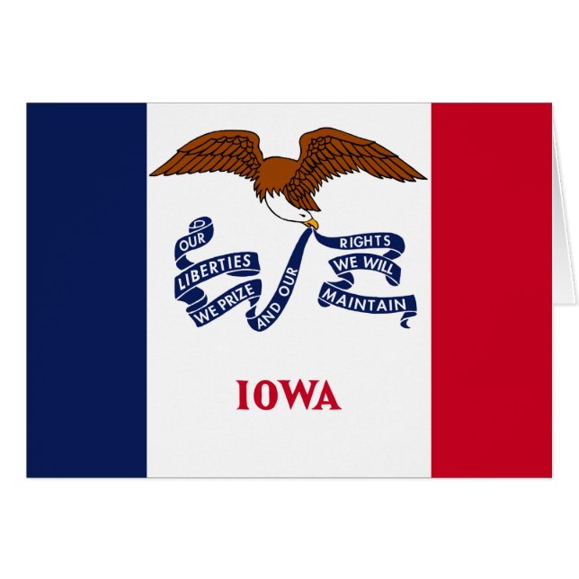 De vlag van Iowa (Voorkant Horizontaal)