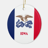 De vlag van Iowa Keramisch Ornament (Links)