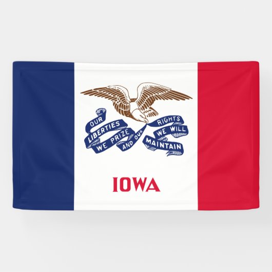 De vlag van Iowa Spandoek (Horizontaal)