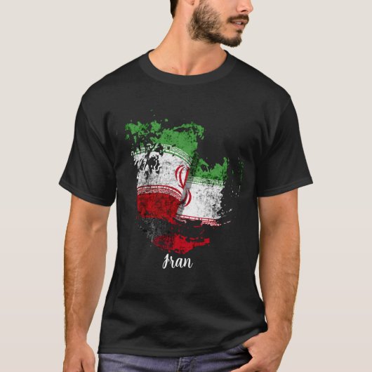 de vlag van Iran T-shirt (Voorkant)