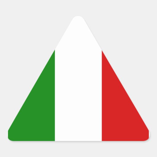 De vlag van Italië Driehoek Sticker (Voorkant)