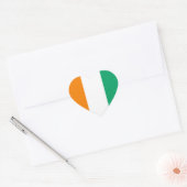 De Vlag van Ivoorkust Hart Sticker (Envelop)