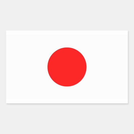 De vlag van Japan Rechthoekige Sticker (Voorkant)