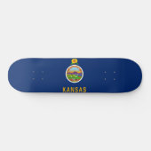 De vlag van Kansas Skateboard (Horizontaal)