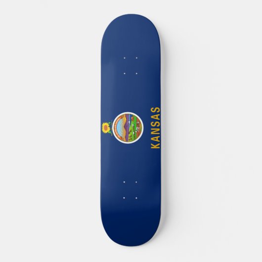 De vlag van Kansas Skateboard (Voorkant)