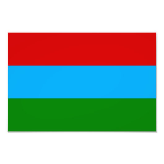 De vlag van Karelië Foto Afdruk (Voorkant)