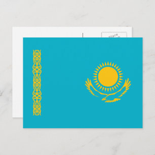 De vlag van Kazachstan Briefkaart