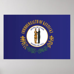 De vlag van Kentucky, Verenigde Staten van Amerika Poster