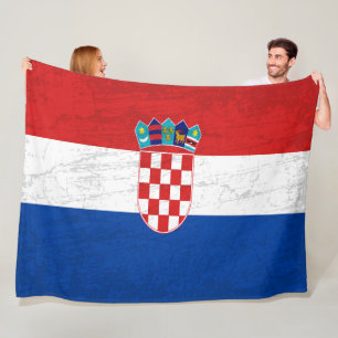 De vlag van Kroatië - Een wandtapijt van Kroatisch Fleece Deken