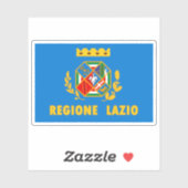 De vlag van Lazio, Italië Sticker (Vel)