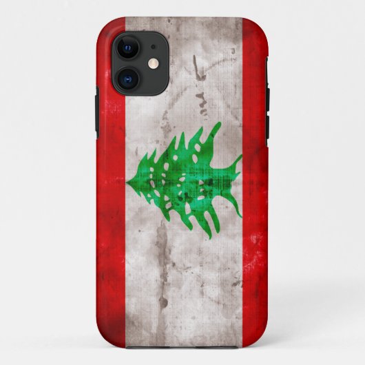 De vlag van Libanon Case-Mate iPhone Case (Achterkant)