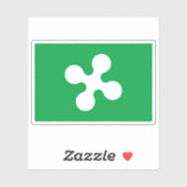 De vlag van Lombardije, Italië Sticker (Vel)