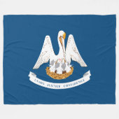 De vlag van Louisiana Fleece Deken (Voorkant (Horizontaal))