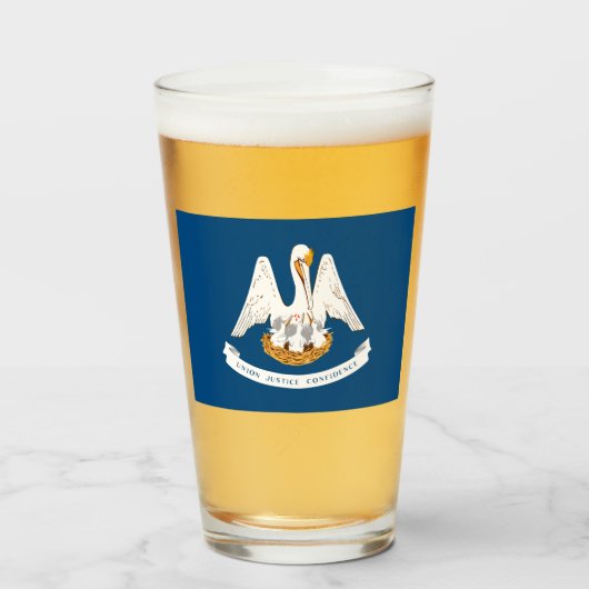 De vlag van Louisiana Glas (Voorkant gevuld)