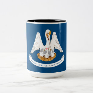 De vlag van Louisiana Tweekleurige Koffiemok