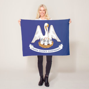 De vlag van Louisiana, Verenigde Staten van Amerik Fleece Deken