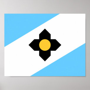 De vlag van Madison, Poster van Wisconsin