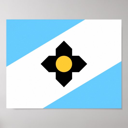 De vlag van Madison, Poster van Wisconsin (Voorkant)