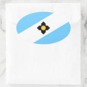 De vlag van Madison, Wisconsin Ovale Sticker (Tas)