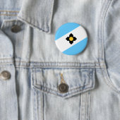 De vlag van Madison, Wisconsin Pinback Button (In situ)