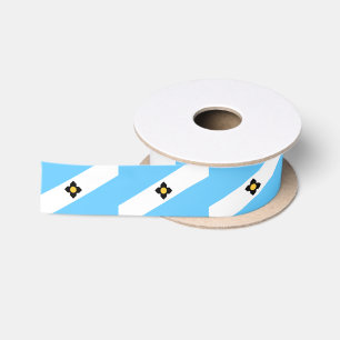 De vlag van Madison, Wisconsin Satin Ribbon Lint