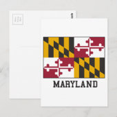 De Vlag van Maryland Briefkaart (Voorkant / Achterkant)
