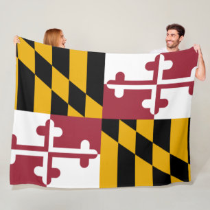 De vlag van Maryland Fleece Deken