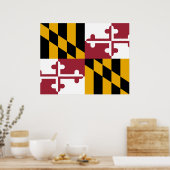 De vlag van Maryland Poster (Keuken)
