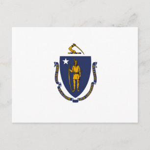 De vlag van Massachusetts Briefkaart