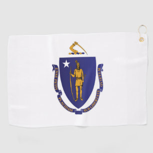 De vlag van Massachusetts, Verenigde Staten van Am Golfhanddoek