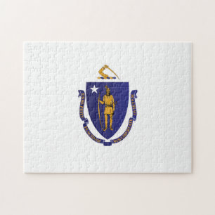 De vlag van Massachusetts, Verenigde Staten van Am Legpuzzel