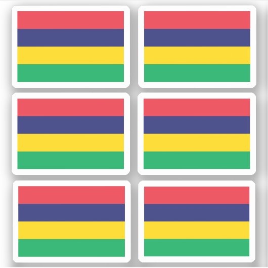 De vlag van Mauritius - een collectie Sticker (Voorkant)