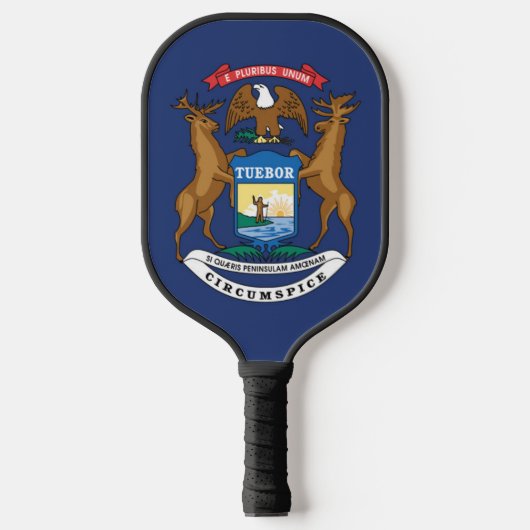 De vlag van Michigan, Verenigde Staten van Amerika Pickleball Paddle (Voorkant)