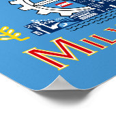 De vlag van Milwaukee, Poster van Wisconsin (Hoek)