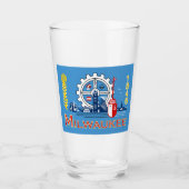 De vlag van Milwaukee (Wisconsin) Glas (Voorkant)