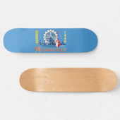 De vlag van Milwaukee (Wisconsin) Skateboard (Horizontaal)