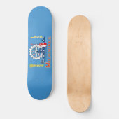 De vlag van Milwaukee (Wisconsin) Skateboard (Voorkant)