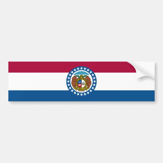 De vlag van Missouri Bumpersticker (Voorkant)