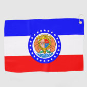 De vlag van Missouri Golf Towel Golfhanddoek (Horizontaal)