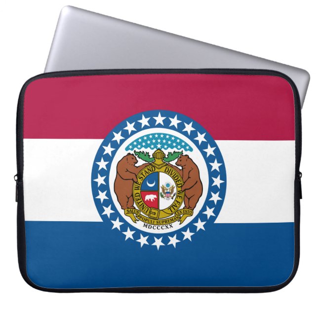 De vlag van Missouri Laptop Sleeve (Voorkant)