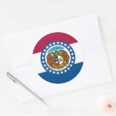 De vlag van Missouri Ronde Sticker (Envelop)