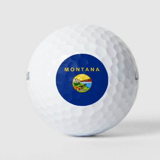 De vlag van Montana Golfballen (Voorkant)