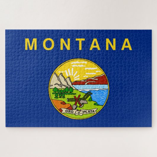 De vlag van Montana Legpuzzel (Horizontaal)