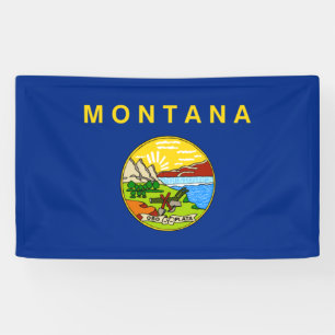 De vlag van Montana Spandoek